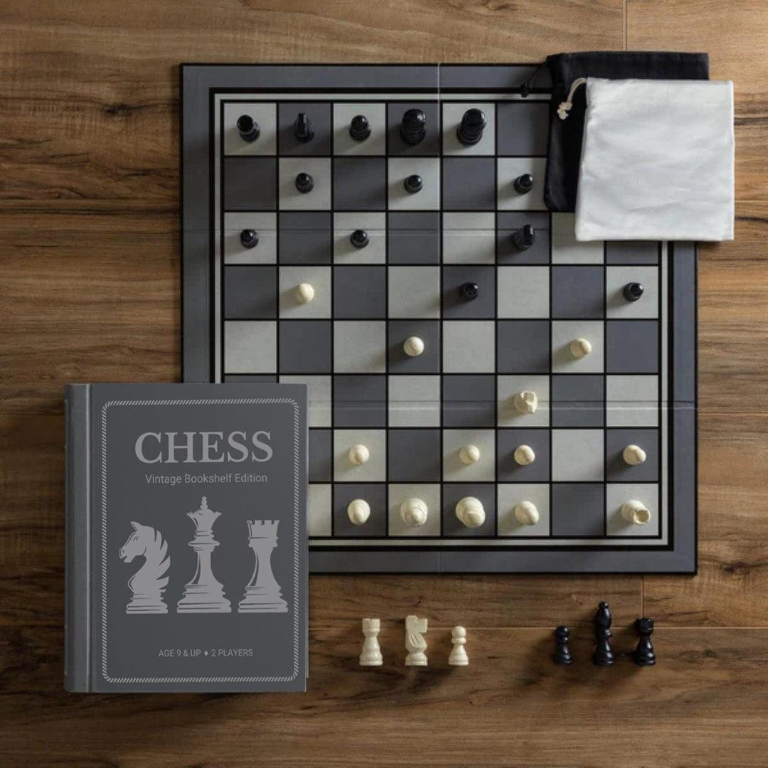 Chess Vintage Bookshelf Edition Board Game Set - Book Shelf Game