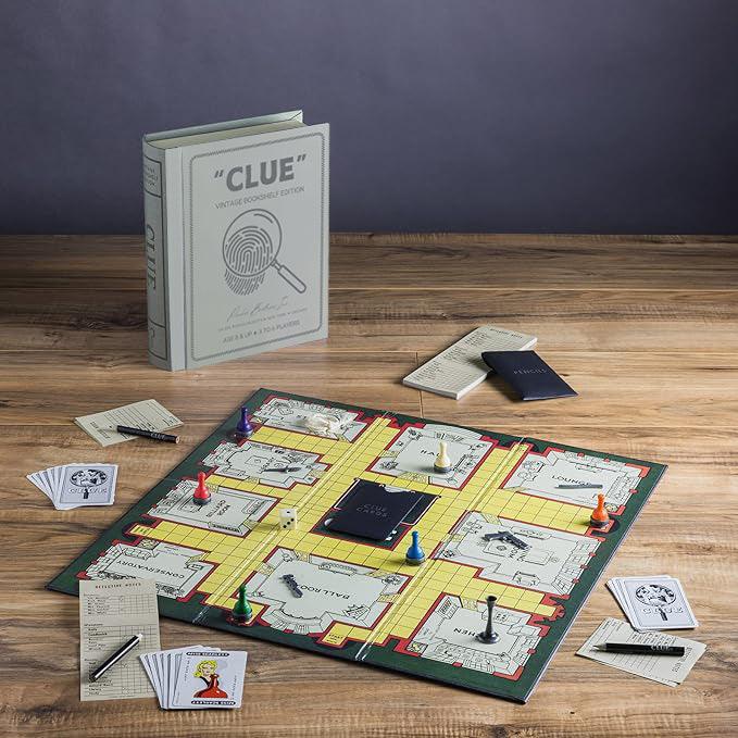 Clue Vintage Bookshelf Edition Detective Game - Book Shelf Game