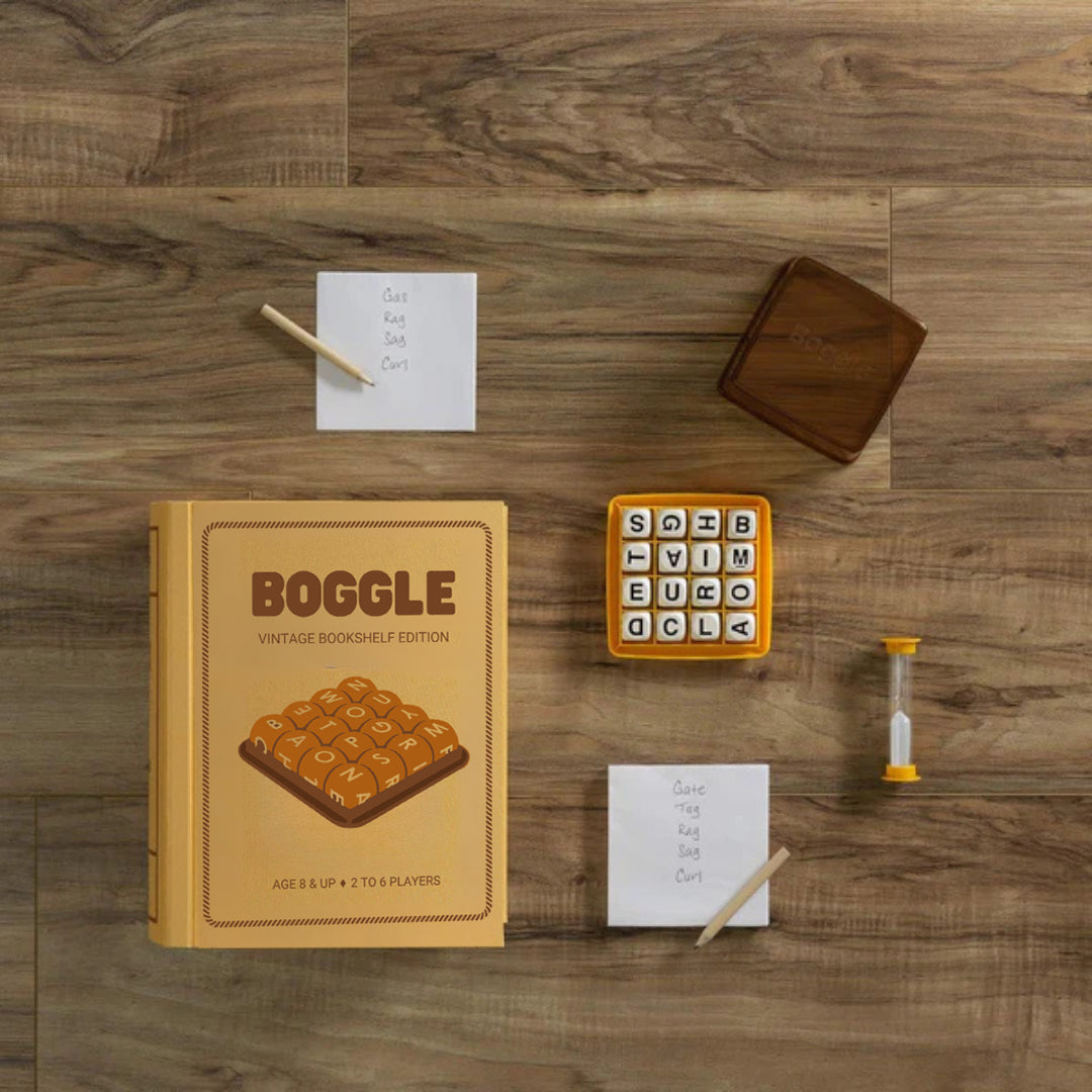 Boggle Vintage Bookshelf Edition Word Search Game - Book Shelf Game