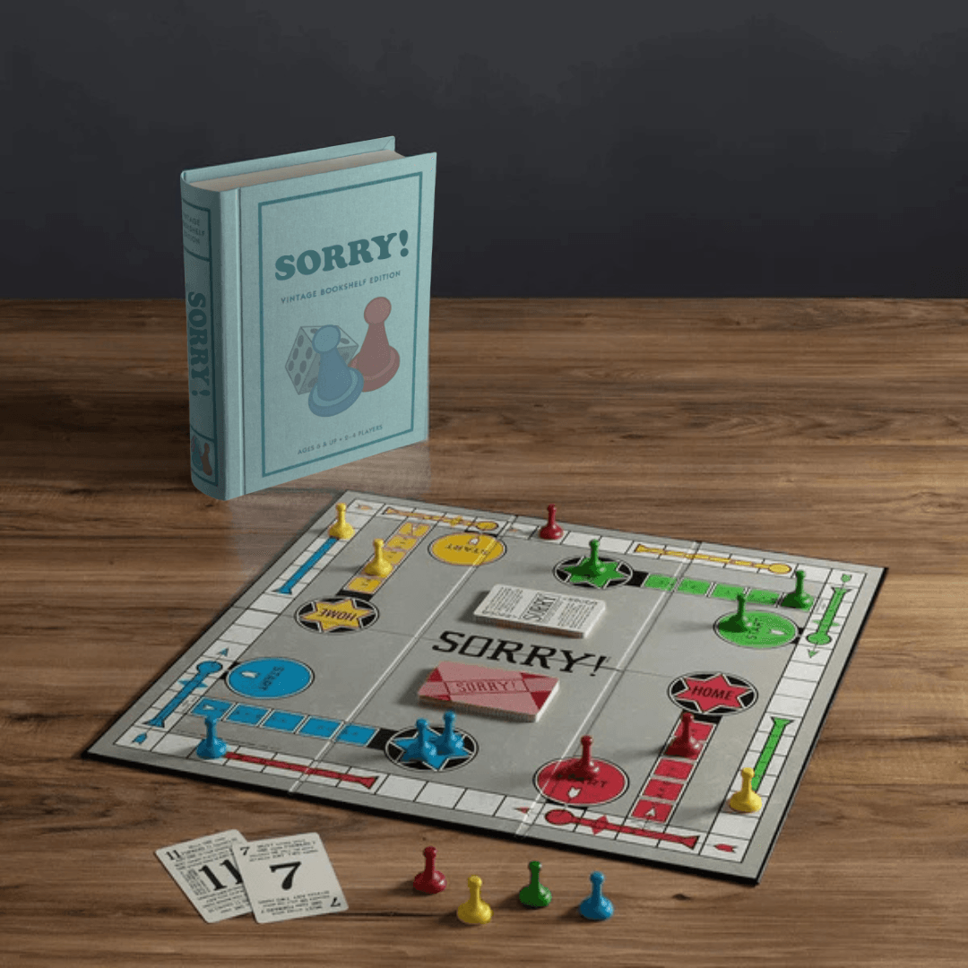 Sorry Vintage Bookshelf Edition Family Board Game - Book Shelf Game