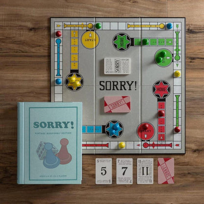 Sorry Vintage Bookshelf Edition Family Board Game - Book Shelf Game