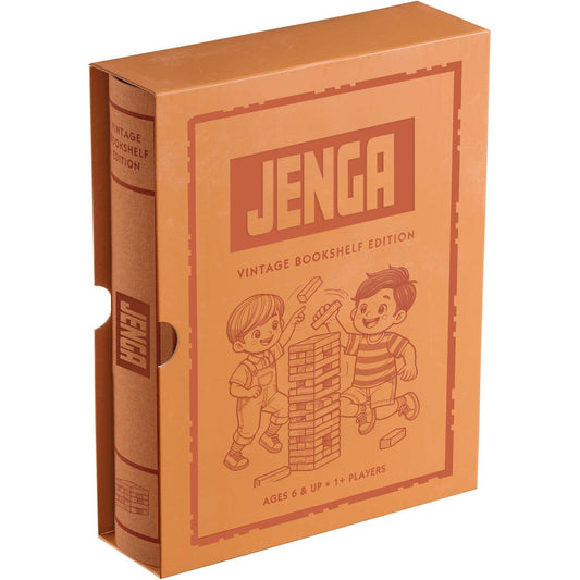 Jenga Vintage Bookshelf Edition Tower Game - Book Shelf Game