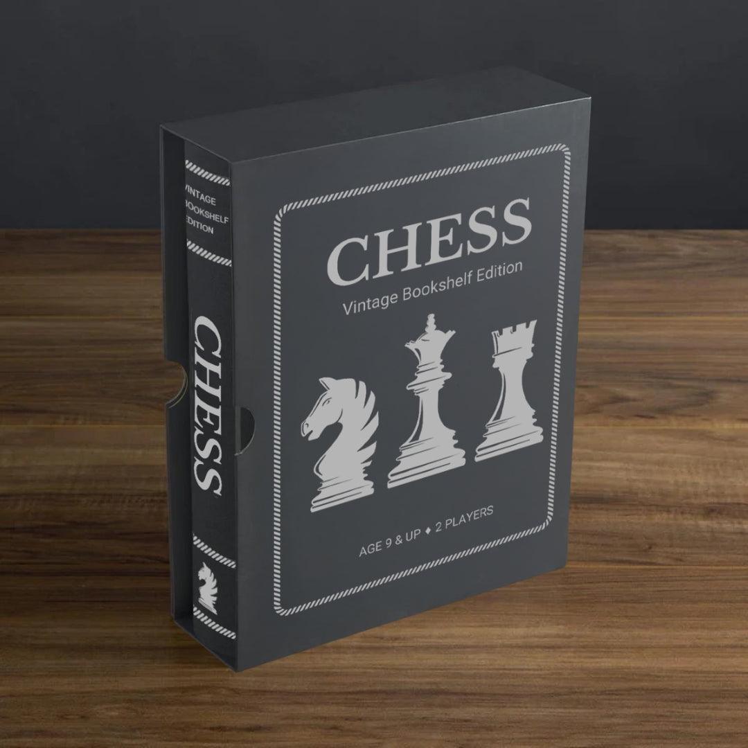 Chess Vintage Bookshelf Edition Board Game Set - Book Shelf Game