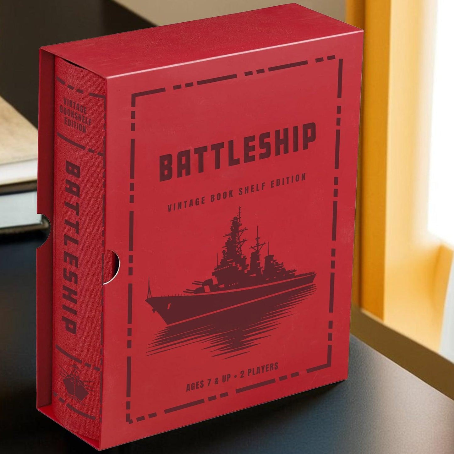 Battleship Vintage Bookshelf Edition Strategy Game - Book Shelf Game