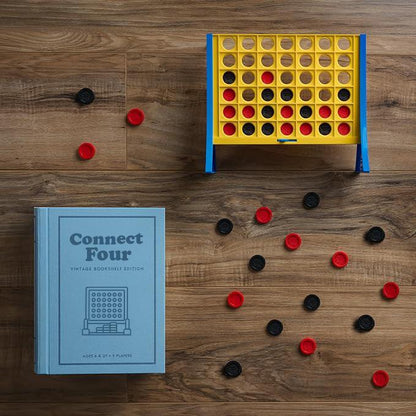 Connect Four Vintage Bookshelf Edition Matching Game - Book Shelf Game