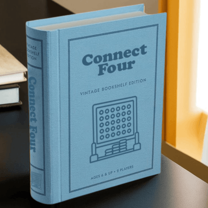 Connect Four Vintage Bookshelf Edition Matching Game - Book Shelf Game